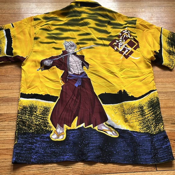 Vintage Exco Jeans Anime Samurai Shirt / AOP / Large / Y2K - Picture 5 of 8